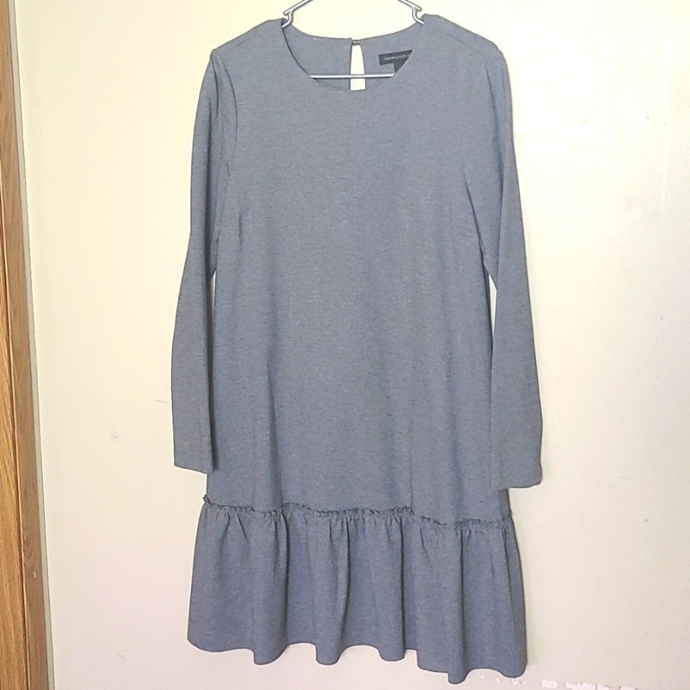 Banana Republic Gray Long Sleeve Dress